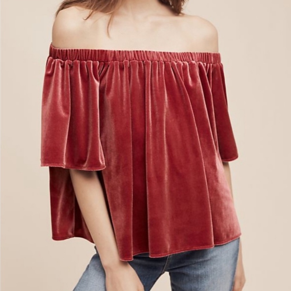 Anthropologie Sunday in Brooklyn Velvet Top